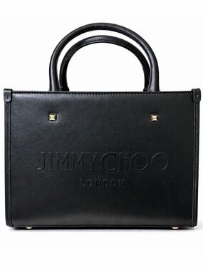 NWT Jimmy Choo Avenue Tote/L Black Leather Bag